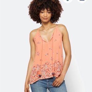 NWOT Rachel Tie Detail Halter Top in Coral Never Worn